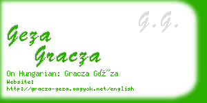 geza gracza business card